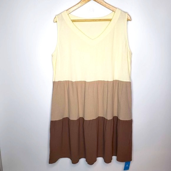Cupshe Other - NWT Cupshe Color Panel Pullover Bikini Coverup Dress L